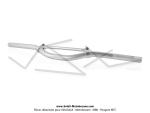 Guidon  Street  Alu - Argent Mat - Lg.625mm - avec barre de renfort 