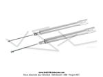 Fourreaux de fourche (Tubes) Gris avec ressorts Peugeot 103 MVL (la paire)