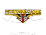 Plaque maille plate dcoupe - 400x158mm - MOTOBECANE  Ttes de Gaulois 