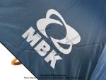 Parapluie avec manche bois - Bleu - 100cm - avec logo  MBK 