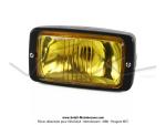 Phare avant rectangulaire noir vitre jaune universel 140x77mm