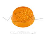 Catadioptre nu (cabochon) - Rond - Orange - 25mm