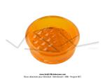 Catadioptre nu (cabochon) - Rond - Orange - 25mm