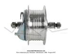 Moyeu de roue avant 80mm  36 trous Leleu pour Mobylette Motobcane Motoconfort MBK 88 / 85 / 51
