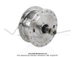 Moyeu de roue avant 80mm  36 trous Leleu pour Mobylette Motobcane Motoconfort MBK 88 / 85 / 51