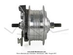 Moyeu de roue avant 80mm  28 trous Leleu pour Peugeot 103 SP / MVL