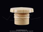 Bouchon de rservoir -  pousser - Blanc crme - 30mm - Officiel Motobcane - pour Mobylette Motobcane / Motoconfort