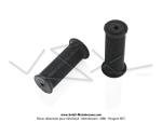 Poignes de guidon - Cyclomoteurs - Standard - Lg. 95mm - 22/25 - Quadrilles - Noires (la paire)