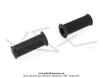 Poignes de guidon - Cyclomoteurs - Standard - Lg. 95mm - 22/25 - Quadrilles - Noires (la paire)