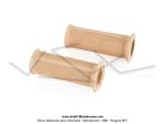 Poignes de guidon - Cyclomoteurs - Standard - Lg. 95mm  - 22/25 - Quadrilles - Beige (la paire)