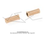 Poignes de guidon - Cyclomoteurs - Standard - Lg. 95mm  - 22/25 - Quadrilles - Beige (la paire)