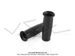Poignes de guidon noires - souples - type CLB annes 80/90 pour Peugeot 103 / 104 / 105 (la paire)
