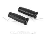 Poignes de guidon noires - souples - type CLB annes 80/90 pour Peugeot 103 / 104 / 105 (la paire)