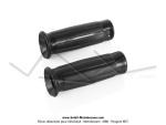 Poignes de guidon noires - souples - type CLB annes 80/90 pour Peugeot 103 / 104 / 105 (la paire)