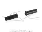 Poignes de guidon noires - souples - type CLB annes 80/90 pour Peugeot 103 / 104 / 105 (la paire)