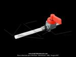 Robinet d'essence - M10x100 - avec rserve - Bouton Rouge - Import - pour Peugeot 103