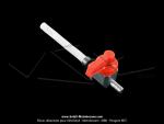 Robinet d'essence - M10x100 - avec rserve - Bouton Rouge - Import - pour Peugeot 103