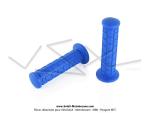Poignes de guidon (Revtements) - Bleus - Lg. 130mm - 22/24 - pour Mobylettes Motobcane / MBK / Peugeot (la paire)