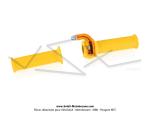 Poigne de gaz (acclrateur) + Revtement gauche - Tirage rapide - Mini Targa - Mtal - Jaune