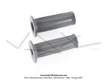 Poignes de guidon grises caoutchouc - Officielles Motobcane - annes 60' / 70' - pour Mobylettes Motobcane / Motoconfort  MobyX  X1