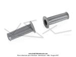 Poignes de guidon grises caoutchouc - Officielles Motobcane - annes 60' / 70' - pour Mobylettes Motobcane / Motoconfort  MobyX  X1