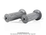 Poignes de guidon grises caoutchouc - Officielles Motobcane - annes 60' / 70' - pour Mobylettes Motobcane / Motoconfort  MobyX  X1