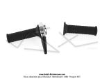 Poigne de gaz universelle  tirage rapide Tun'R type Domino chrome adaptable sur Mobylettes MBK 51 / Peugeot 103