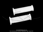 Poignes de guidon (Revtements) - LUSITO - Mini Targa - Blancs - Lg.120mm - Plastique (la paire)