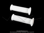 Poignes de guidon (Revtements) - LUSITO - Mini Targa - Blancs - Lg.120mm - Plastique (la paire)