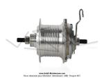 Moyeu de roue arrire 80mm  28 trous Leleu Peugeot 103 / 104