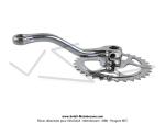 Manivelle de pdalier + Pdalier chrom - 32 dents - Lg.150mm - pour Mobylette Motobcane / MBK 51 (la paire)