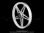 Roues (Jantes) avants / arrires compltes - 17  x 1,6 - Blanches - type Bernardi - pour Peugeot 103 MVL / VOGUE (la paire)