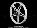 Roues (Jantes) avants / arrires compltes - 17  x 1,6 - Blanches - type Bernardi - pour Peugeot 103 MVL / VOGUE (la paire)