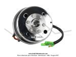Allumage lectronique (Volant-magntique complet) - type  Moriyama  - Poli / Chrom + botier CDI + Bobine HT + Antiparasite pour Mobylette Motobcane MBK 51 / 881 (AV10) (Kit allumage 4 pcs)