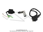 Allumage lectronique (Volant-magntique complet) - type  Moriyama  - Poli / Chrom + botier CDI + Bobine HT + Antiparasite pour Mobylette Motobcane MBK 51 / 881 (AV10) (Kit allumage 4 pcs)