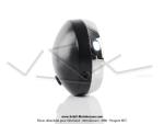 Phare avant 140 noir  - portire chrome - Vitre jaune - Universel