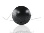 Phare avant 140 noir  - portire chrome - Vitre jaune - Universel