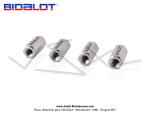 Ecrous de culasse - M7 - borgnes - rallongs - Officiel Bidalot (x4 pcs)