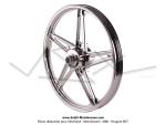 Roues (jantes) aluminium compltes - Chromes - 17 x1.6 type Bernardi pour Peugeot 103 SP / MVL / Chrono / Vogue (la paire)