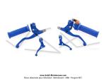 Poigne de gaz + Revtement gauche - Mini Targa - Mtal Bleu - adaptable sur Mobylette Motobcane / MBK 51 / Peugeot 103 (Kit)