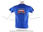 T-shirt Bleu Royal - Logo M Motobcane coeur et dos - Taille 3XL