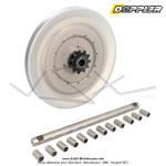 Poulie  embrayage  disque Doppler Open pour Mobylette Motobcane / MBK 40 / 50 / 88 / 51 (...)
