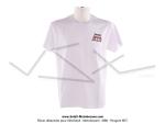 T-shirt Blanc - Logo M Motobcane coeur et dos - Taille XS