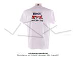 T-shirt Blanc - Logo M Motobcane coeur et dos - Taille XS