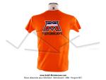 T-shirt Orange - Logo M Motobcane coeur et dos - Taille 3XL
