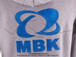 Veste / Sweat-shirt Zipp avec capuche Gris Oxford - Logo Brod MBK coeur et dos - Taille XXL