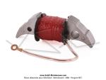 Bobine d'allumage interne Basse Tension rouge (Induit d'excitation) Novi Import 25240 pour Mobylette Motobcane Motoconfort MBK (AV7/AV10)