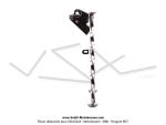 Bquille centrale - Torsade - Chrome - Lg. 285mm - pour Peugeot 103 SP / MVL
