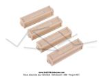 Patins de pdales LYOTARD (Caoutchoucs) - Blanc crme - pour SoleX / Motobcane / Motoconfort / MBK / Peugeot (x4 pcs)