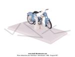 Miniature Mobylette Motobcane AV88 Bleue ch.1/18e Norev